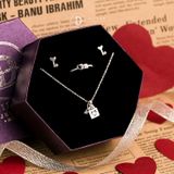  Jewelry Gift Set - Bộ Trang Sức Simple Heart Lock & Key Trẻ Trung, Thanh Lịch - Heart Gift Set 