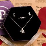  Jewelry Gift Set - Bộ Trang Sức Simple Heart Lock & Key Trẻ Trung, Thanh Lịch - Heart Gift Set 