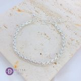  Thick Braid Pure Silver 999 Bracelets - Vòng Tay Bạc 999 Khoá S & 2 Chuông 1262VTT 