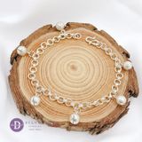  Pure Silver 999 Bracelets - Vòng Tay Bạc 999 Mắc Xích Tròn Đôi 6 Chuông Lớn Khoá S 1077VTT Ddreamer 