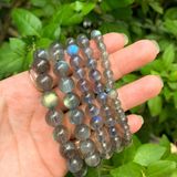  Chuỗi Đá Thiên Nhiên - Đá Phong Thủy Hắc Nguyệt Quang (Labradorite) 