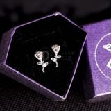  Bông Tai Hoa Hồng Bạc 925 - Romantic Rose Silver Earrings 1973BTT 