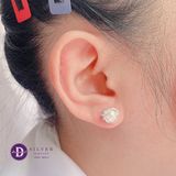  Bông Tai Bạc 925 - Hoa Tai Pearl Halo Flower Ngọc Trai & Hoa - Silver 925 Earrings - 878BTH Ddreamer 