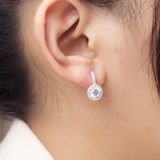  Hoa Tai Khoen Gài Premium Diamond Button 6Li Line Đá- Bông Tai Bạc 925 Đính Đá CZ 5A Cao Cấp Premium Ddreamer P2947BTH 