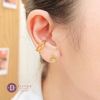 Double Thick Vintage Silver Wire Earcuff - Hoa Tai Kẹp Vành Xi Vàng 2 Line Gợn Sóng 2756EC