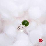  Nhẫn V Line Gem Stone - Đá Diopside 