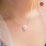  Dây Chuyền Bạc 925 Mặt Con Sò MoonStone - Đá Mặt Trăng 