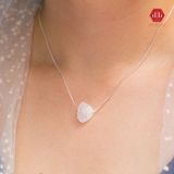  Dây Chuyền Bạc 925 Mặt Con Sò MoonStone - Đá Mặt Trăng 