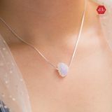  Dây Chuyền Bạc 925 Mặt Con Sò MoonStone - Đá Mặt Trăng 