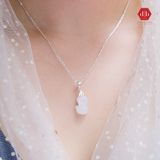  Dây Chuyền Bạc 925 & Mặt Đá Tỳ Hưu Moon Stone - Đá Mặt Trăng 