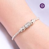  Thick Braid Pure Silver 999 Bracelets - Vòng Tay Bạc 999 Bi Bạc Và Ống Bạc Chữ Nhật 1031VTT 