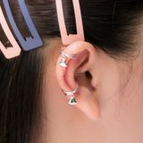  Hoa Tai Bạc 925 Kẹp Vành Earcuff Double Line Falling Heart 2049EC 