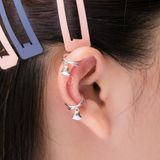  Hoa Tai Bạc 925 Kẹp Vành Earcuff Double Line Falling Heart 2049EC 