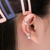 Hoa Tai Bạc 925 Kẹp Vành Earcuff Double Line Falling Heart 2049EC