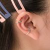 Hoa Tai Bạc 925 Kẹp Vành Earcuff Black Wave Twist 1675EC