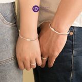  Kiềng Bạc 925 Bản Vuông Handmade Rectangle Wire - Kiềng Couple Bạc 925 Khắc Chữ 