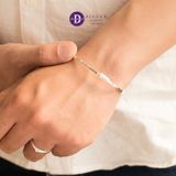  Kiềng Bạc Bản Vuông Minimal Đơn Giản Dành Cho Nam - Handmade Rectangle Wire Silver Bangle For Men - Ddreamer 