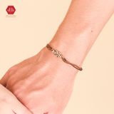  Vòng Tay Thắt Couple Charm Bạc 925 Nút Đồng Tâm 