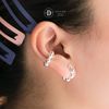 Bông Tai Kẹp Vành Bạc 925 Earcuff Kiểu Unisex Bi Bạc Silver Dots 2752EC