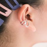  Bông Tai Kẹp Vành Bạc 925 Earcuff Kiểu Unisex Đường Cong Curvy Line 2753EC 