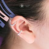  Bông Tai Kẹp Vành Bạc 925 Earcuff Kiểu Unisex Xoắn Twist 2760EC 