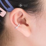  Bông Tai Kẹp Vành Bạc 925 Earcuff Kiểu Unisex Xoắn Twist 2760EC 