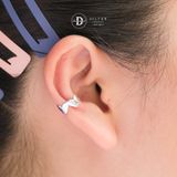  Bông Tai Kẹp Vành Bạc 925 Earcuff Kiểu Unisex Trái Tim Full Heart 2758EC 