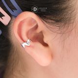  Bông Tai Kẹp Vành Bạc 925 Earcuff Kiểu Unisex Trái Tim Full Heart 2758EC 