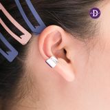  Hoa Tai Earcuff Bạc 925 - Bông Tai Kẹp Vành Bản Trơn Unisex Shield 2050EC 