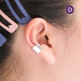  Hoa Tai Earcuff Bạc 925 - Bông Tai Kẹp Vành Bản Trơn Unisex Shield 2050EC 