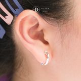  Bông Tai Kẹp Vành Bạc 925 Earcuff Kiểu Unisex Thick Vintage Silver Wire 2755EC 