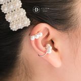  Bông Tai Kẹp Vành Bạc 925 Earcuff Hạt Ngọc Trai Pearls 2757EC 