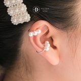  Bông Tai Kẹp Vành Bạc 925 Earcuff Hạt Ngọc Trai Pearls 2757EC 