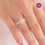  Nhẫn Bạc 925 Cao Cấp - Nhẫn Kiểu Crystal Đai 4 Viên Baguette - Hoa Snowflake Tròn/Vuông Đá Baguette/Hoa Cánh Nhọn 12 Viên Đá 2490NH 2491NH 2492NH 