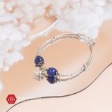  Vòng Đá Thiên Nhiên Phối Charm Bạc 925 Bubble Heart 