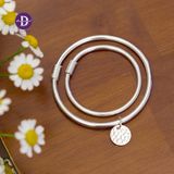  Kiềng Basic Bạc 925 Kiểu Đơn Giản - Personalised Engraved Silver Bangle - Kiềng Couple Bạc 925 Khắc Chữ 