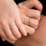  Couple Rings - Nhẫn Cặp Chữ LOVE Romantic Love 1 Stone  - 1648NH 