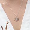 Vietnam Lotus Sterling Silver Necklace - Om Letter - Dây Chuyền Hoa Sen Bạc 925 - Vietnam Necklace 689DCT