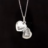  Heart Locket Silver 925 Pendant - Mặt Dây Chuyền Lồng Ảnh Trái Tim Bạc 925 MDC329 