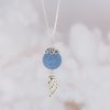 Aquamarine Silver Pendant - Mặt Dây Chuyền Đá Aquamarine Charm Bạc Cánh Thiên Thần