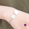 Kiềng Bạc Cá Tính 2 Mặt Tròn Trơn Đơn Giản - Fullmoon Circle Silver Bangle - K129