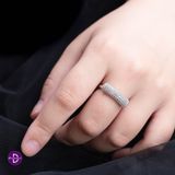  Nhẫn Bản Đính Đá Cao Cấp - Stone Silver Ring 1771NH Size 1.6 