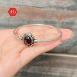  Kiềng Đá Garnet Bạc 925 cho mệnh Hoả/Thổ SB001 