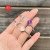 Kiềng Đá Thiên Nhiên Crescent Moon & Sunny Gem Stone Thạch Anh Hồng/ Thạch Anh Tím SB121