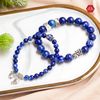 Cặp Vòng Đá Phong Thủy Lapis Kết Hợp Sapphire Cho Cặp Đôi Mệnh Mộc/Thủy