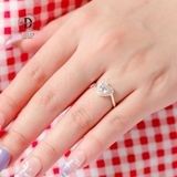  Nhẫn Trái Tim Đính Đá Lấp Lánh - Sparkling Heart Silver Ring - Quà Valentine Cho Bạn Gái 1819NH 