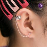  Hoa Tai Bạc 925 Kẹp Vành Flower Earcuff String 1499EE 