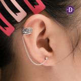  Hoa Tai Bạc 925 Kẹp Vành Flower Earcuff String 1499EE 