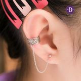  Hoa Tai Bạc 925 Kẹp Vành Rose Leaf Earcuff Earrings 1498EE 