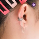  Hoa Tai Bạc 925 Kẹp Vành Rose Leaf Earcuff Earrings 1498EE 